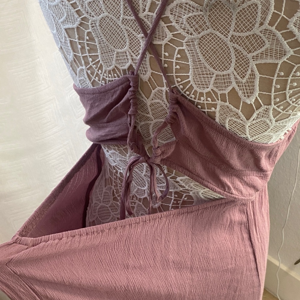 Wild Pearl Dusty Rose Halter Midi Dress - Picture 8 of 16